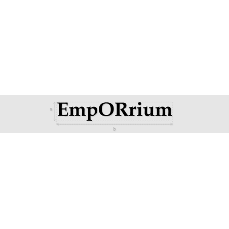 Découpe de lettres : "EmpORrium"