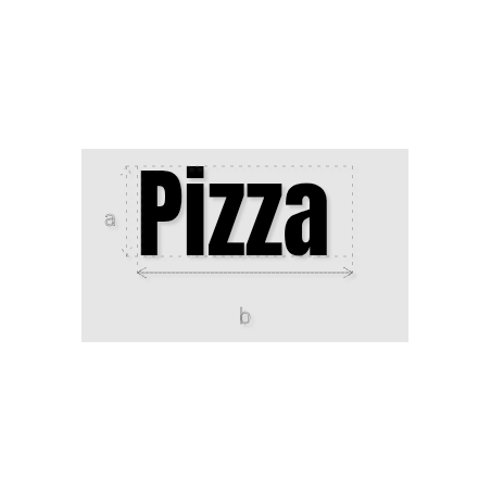 Découpe de lettres : "Pizza "