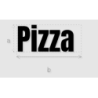 Découpe de lettres : "Pizza "
