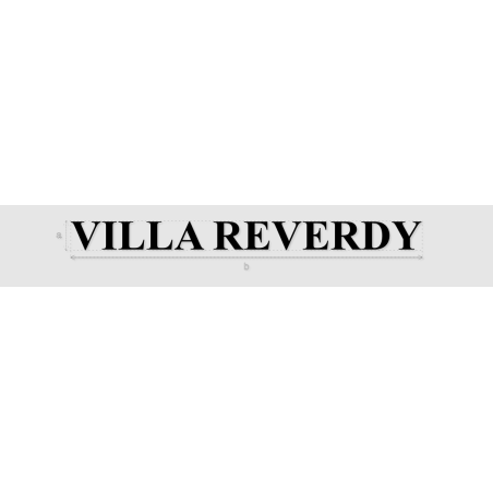 Découpe de lettres : "VILLA REVERDY"