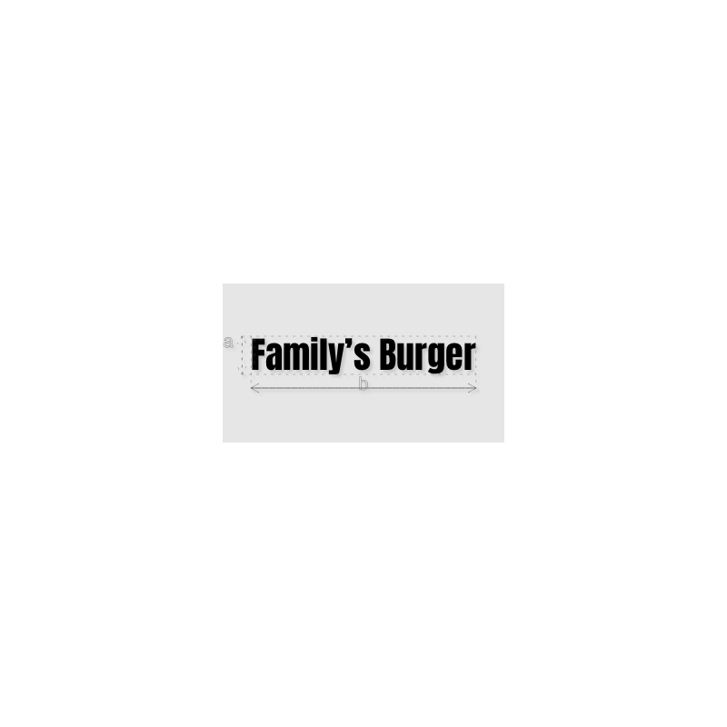 Découpe de lettres : "Family’s Burger"