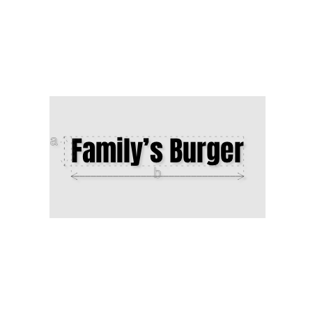 Découpe de lettres : "Family’s Burger"