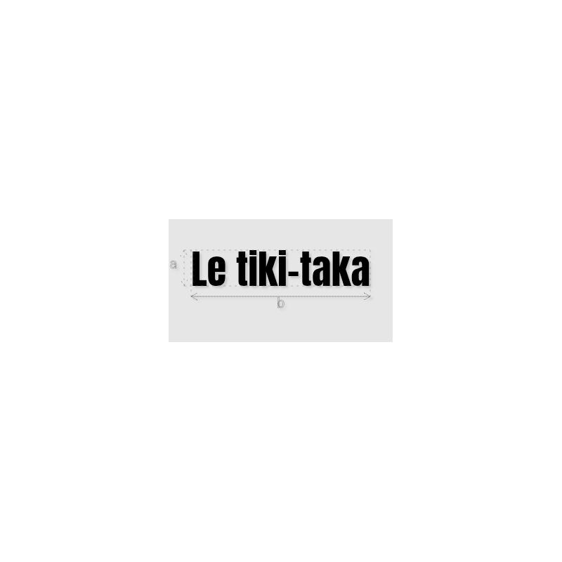 Découpe de lettres : "Le tiki-taka"
