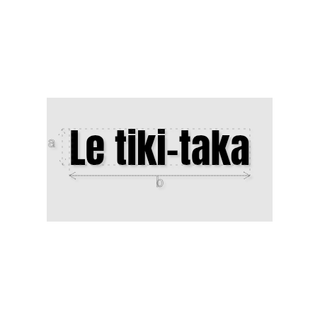 Découpe de lettres : "Le tiki-taka"