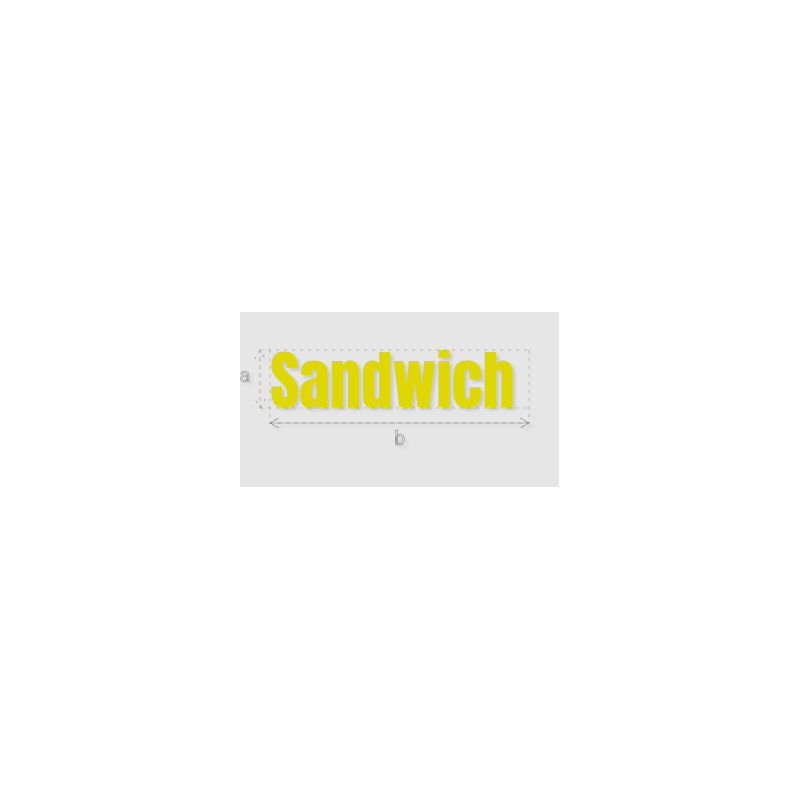 Découpe de lettres : "Sandwich "