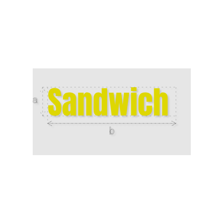 Découpe de lettres : "Sandwich "