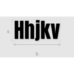 Découpe de lettres : "Hhjkv"