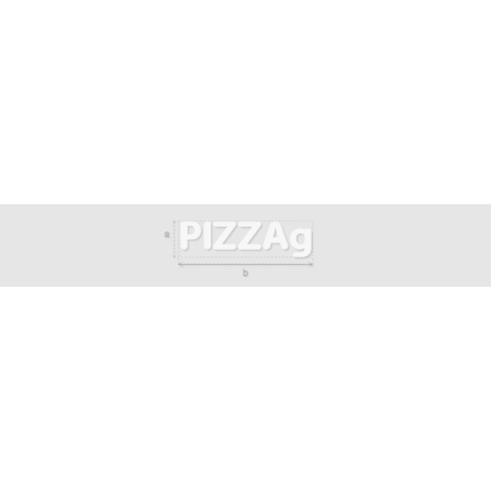 Découpe de lettres : "PIZZAg"