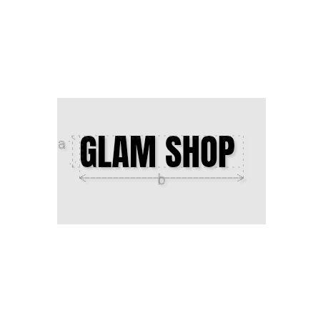 Découpe de lettres : "GLAM SHOP "