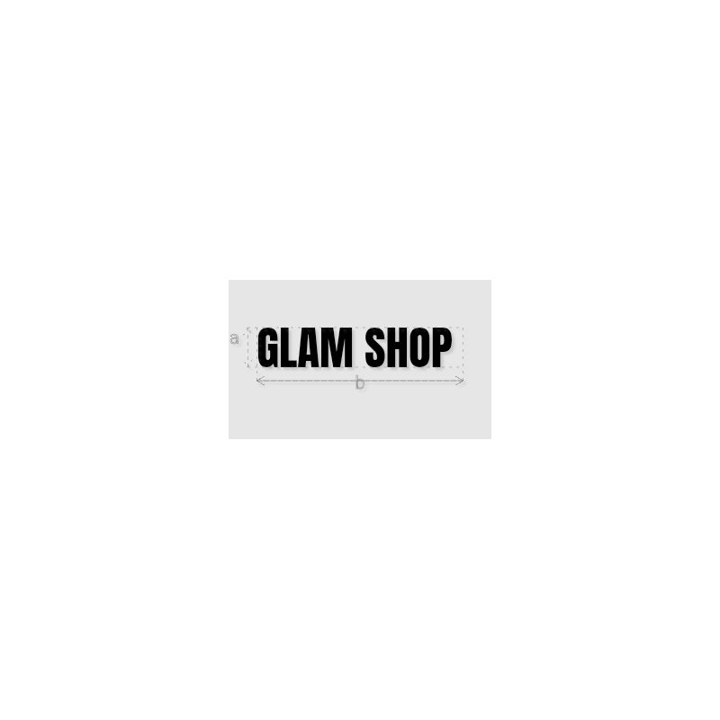 Découpe de lettres : "GLAM SHOP "