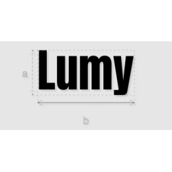 Découpe de lettres : "Lumy"