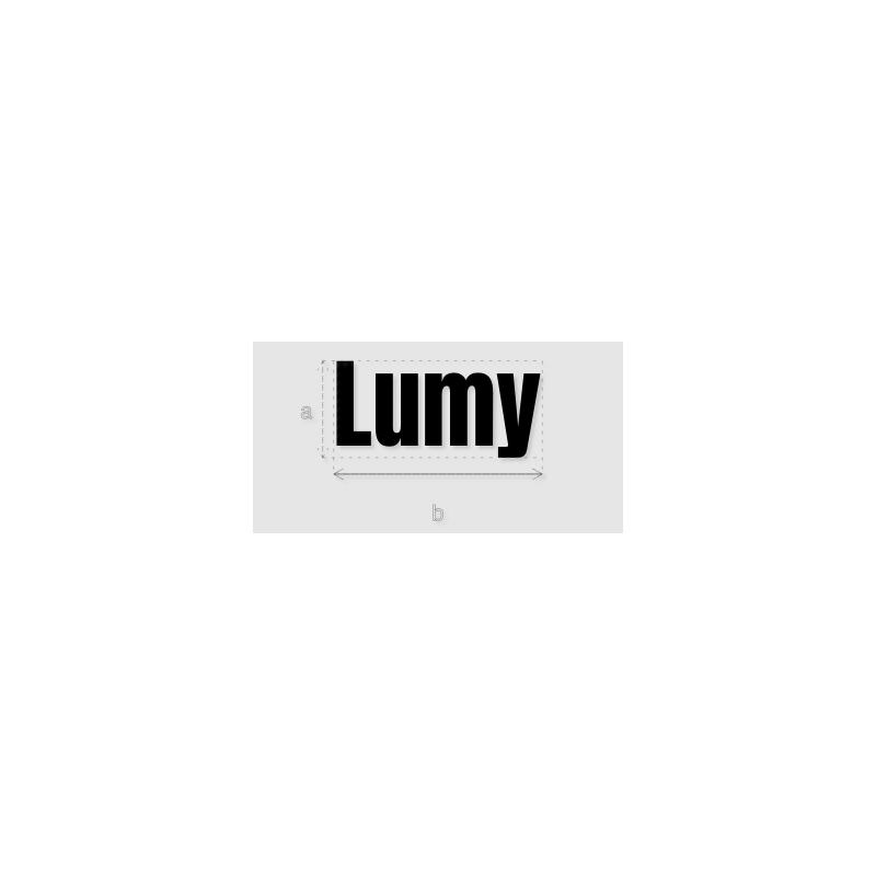 Découpe de lettres : "Lumy"
