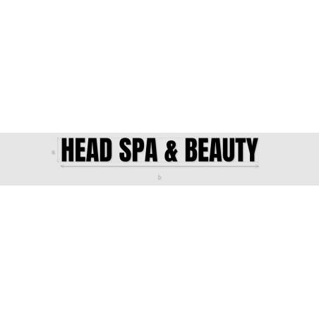 Découpe de lettres : "HEAD SPA & BEAUTY"