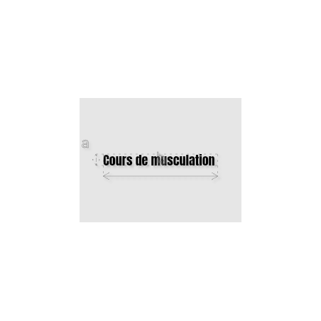 Découpe de lettres : "Cours de musculation "