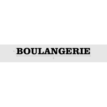Découpe de lettres : "BOULANGERIE"