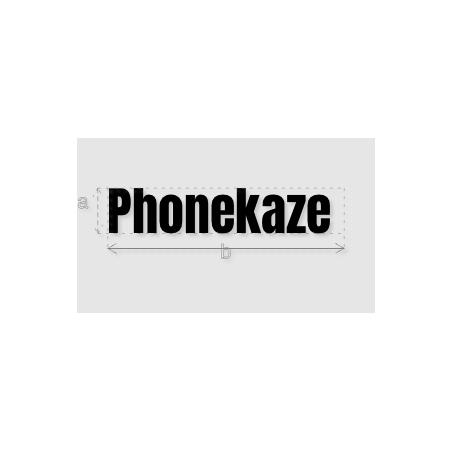Découpe de lettres : "Phonekaze "