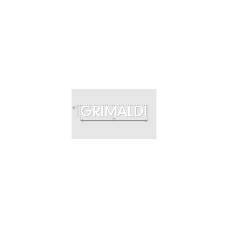 Découpe de lettres : "GRIMALDI"
