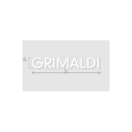 Découpe de lettres : "GRIMALDI"
