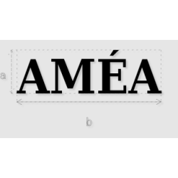 Découpe de lettres : "AMÉA"