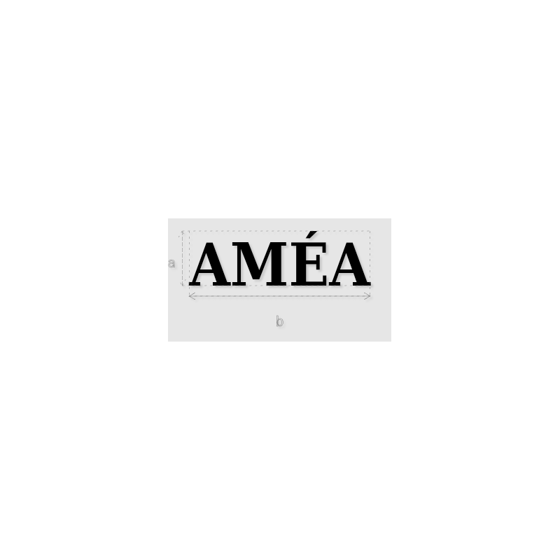 Découpe de lettres : "AMÉA"