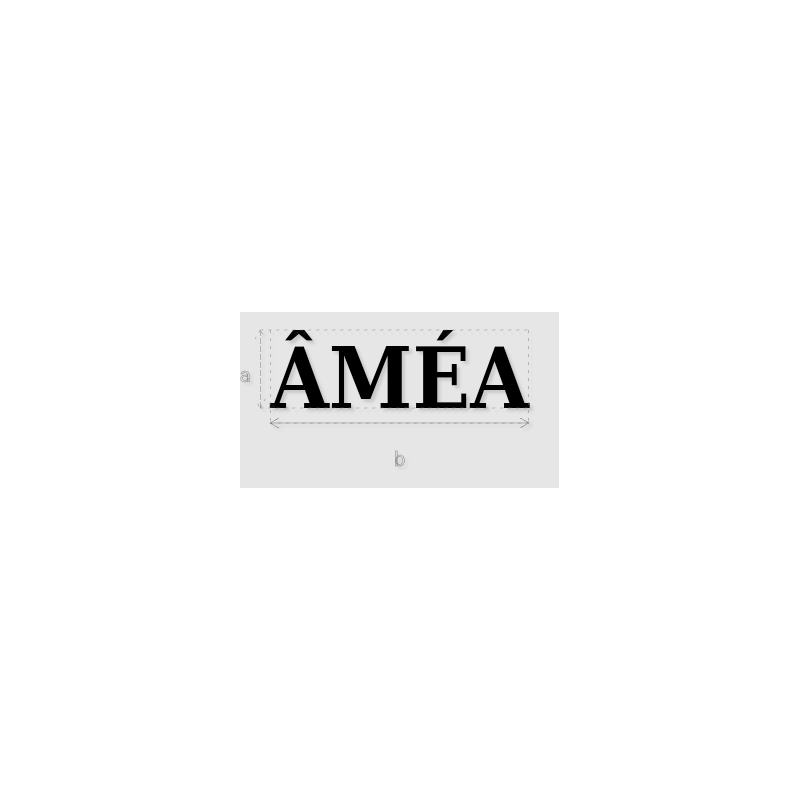 Découpe de lettres : "ÂMÉA"