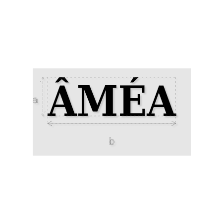 Découpe de lettres : "ÂMÉA"
