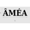 Découpe de lettres : "ÂMÉA"
