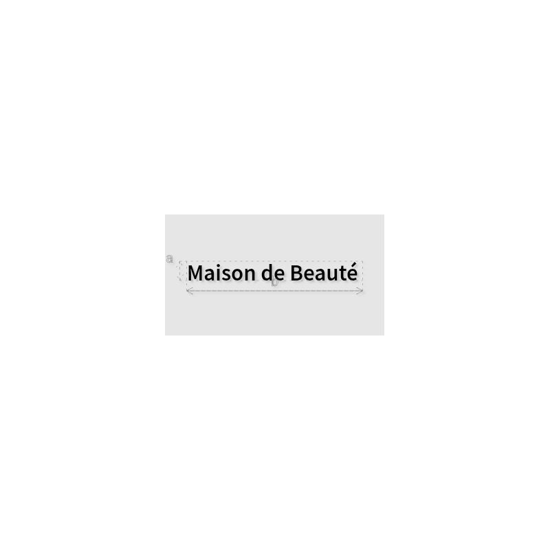Découpe de lettres : "Maison de Beauté "
