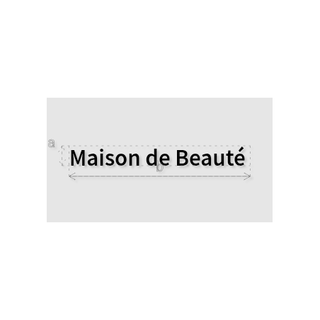 Découpe de lettres : "Maison de Beauté "