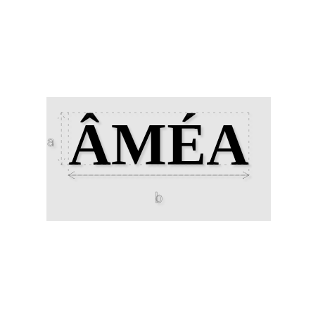 Découpe de lettres : "ÂMÉA"