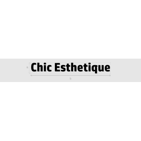 Découpe de lettres : "Chic Esthetique"