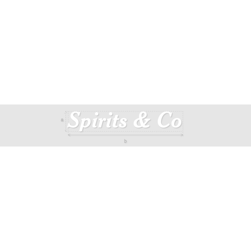 Découpe de lettres : "Spirits & Co"
