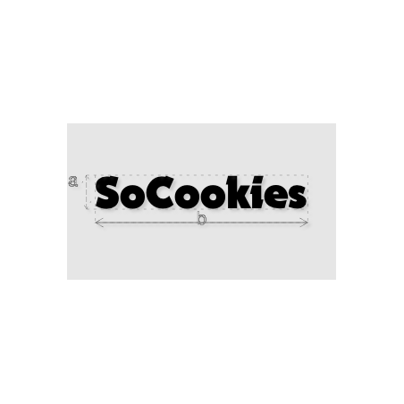 Découpe de lettres : "SoCookies"