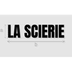 Découpe de lettres : "LA...