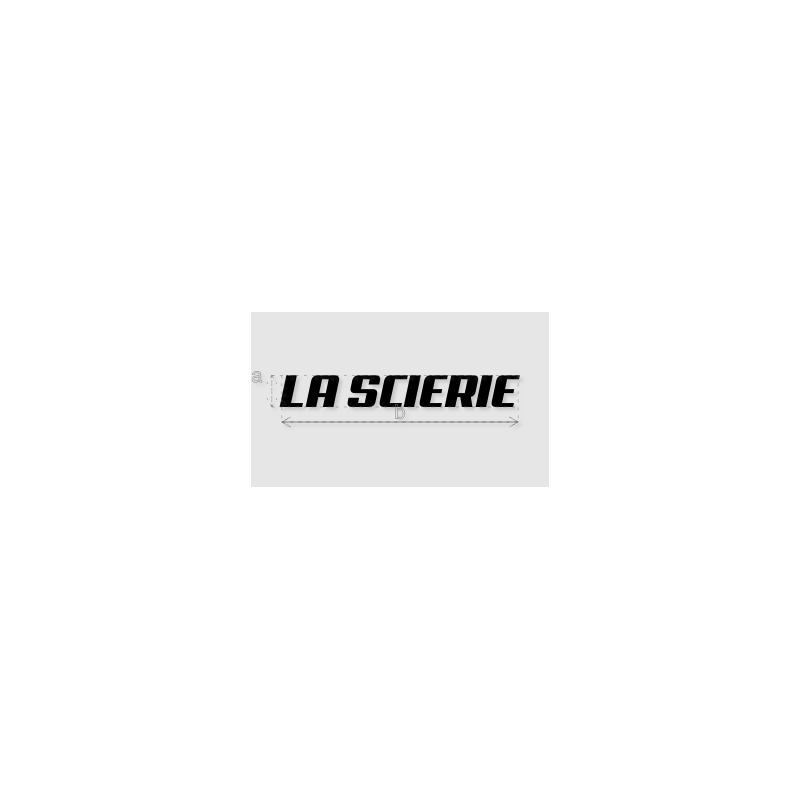 Découpe de lettres : "LA SCIERIE"