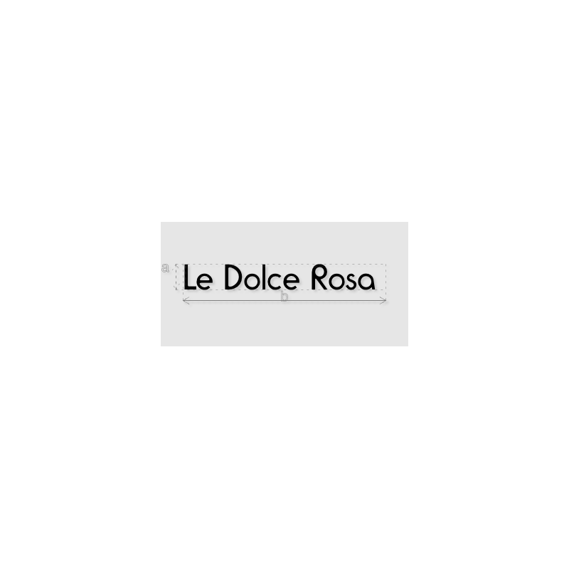Découpe de lettres : "Le Dolce Rosa "
