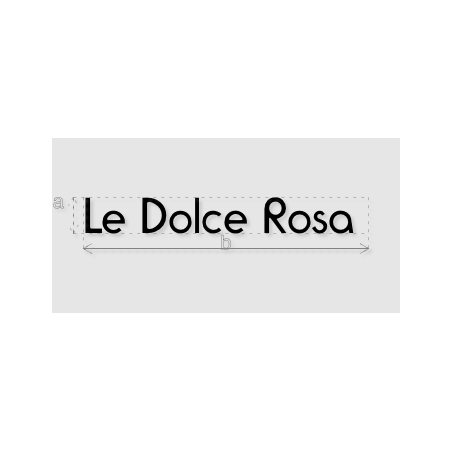 Découpe de lettres : "Le Dolce Rosa "