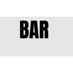 Découpe de lettres : "BAR "