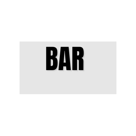Découpe de lettres : "BAR "