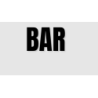 Découpe de lettres : "BAR "