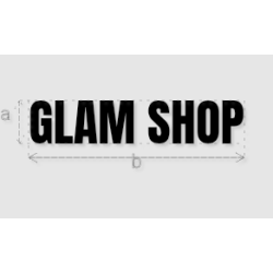 Découpe de lettres : "GLAM...