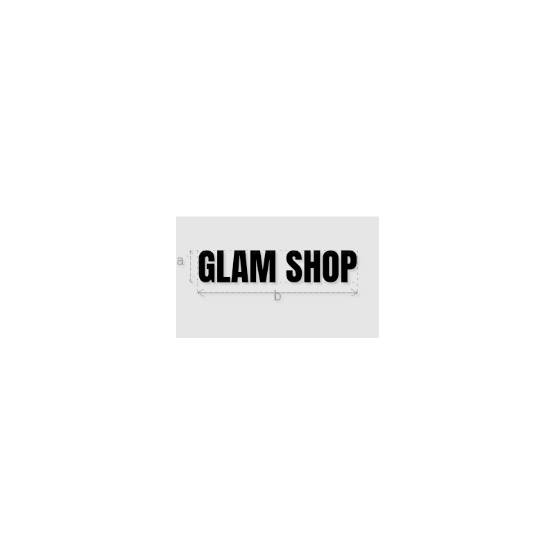 Découpe de lettres : "GLAM SHOP"