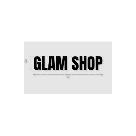 Découpe de lettres : "GLAM SHOP"