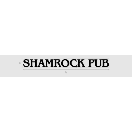 Découpe de lettres : "SHAMROCK PUB"