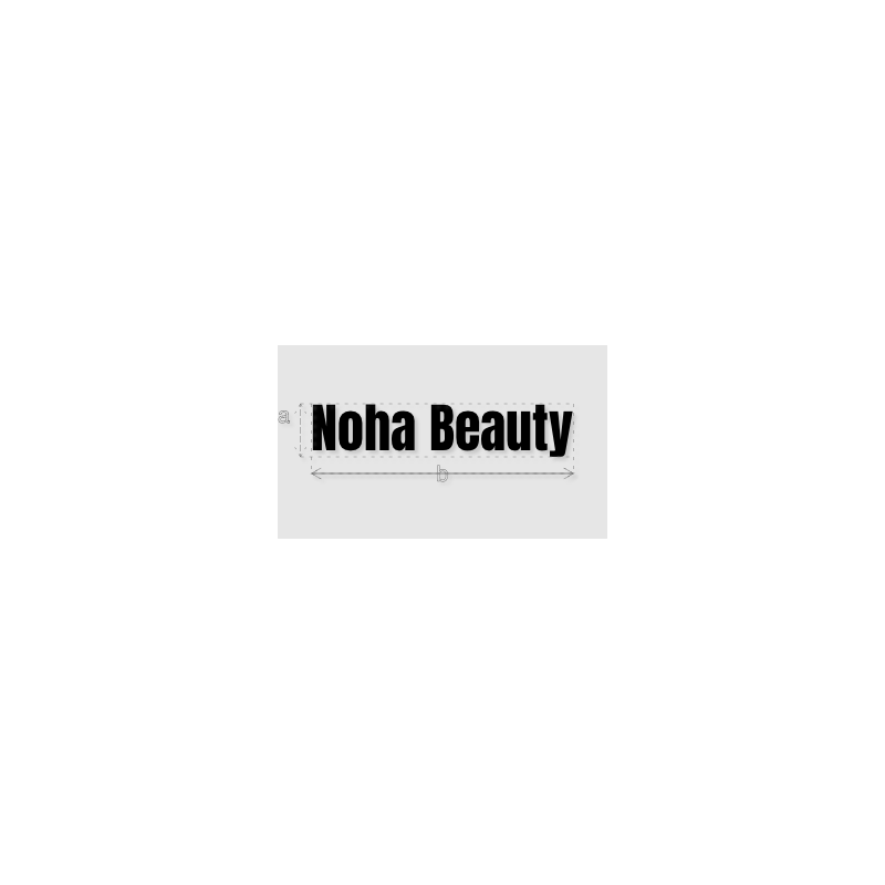 Découpe de lettres : "Noha Beauty"