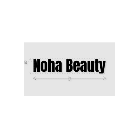 Découpe de lettres : "Noha Beauty"