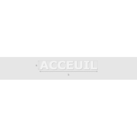 Découpe de lettres : "ACCEUIL"