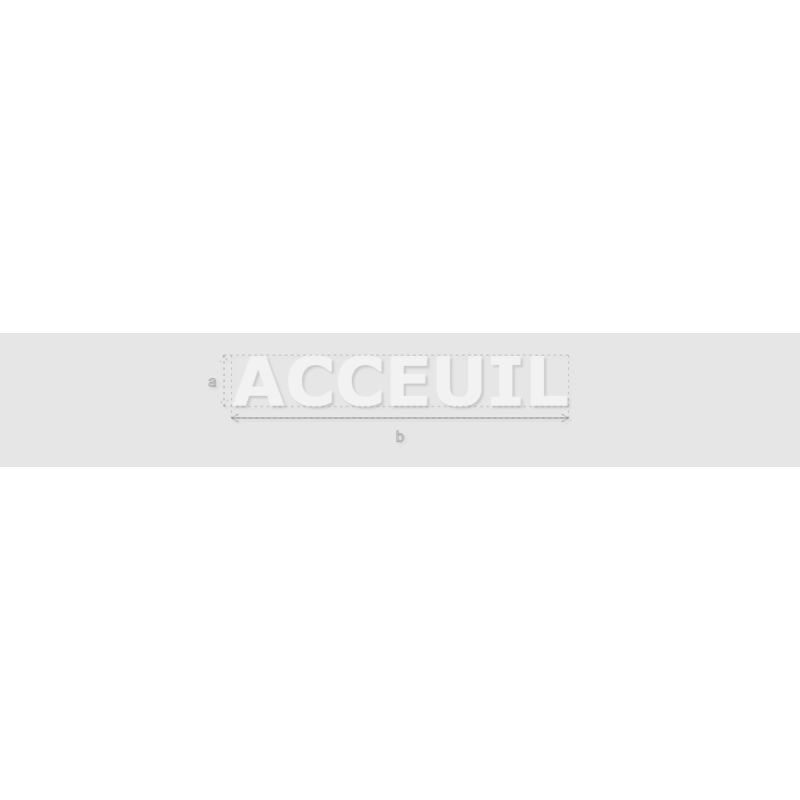 Découpe de lettres : "ACCEUIL"