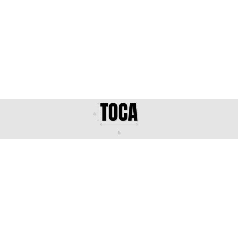 Découpe de lettres : "TOCA"
