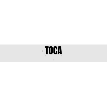 Découpe de lettres : "TOCA"